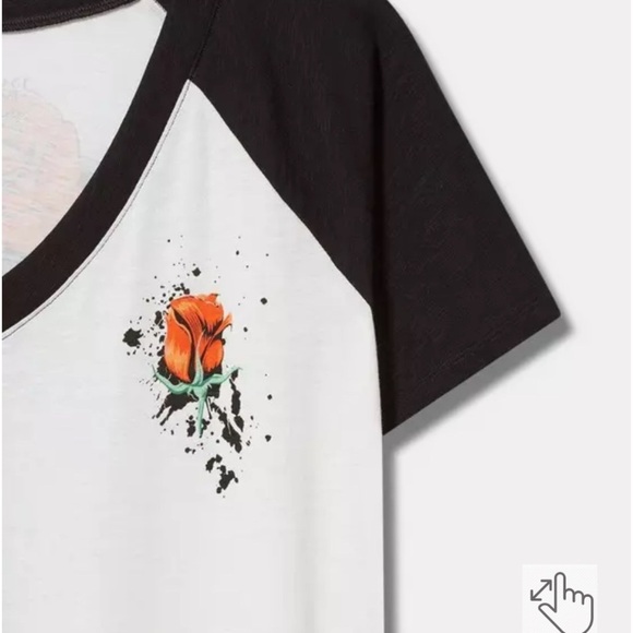 Snake Rose Classic Fit Vintage Slub V-Neck Raglan Size 2 - Picture 3 of 5